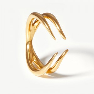 Procurando um parceiro de produção de anéis abertos banhados a ouro 18k da China