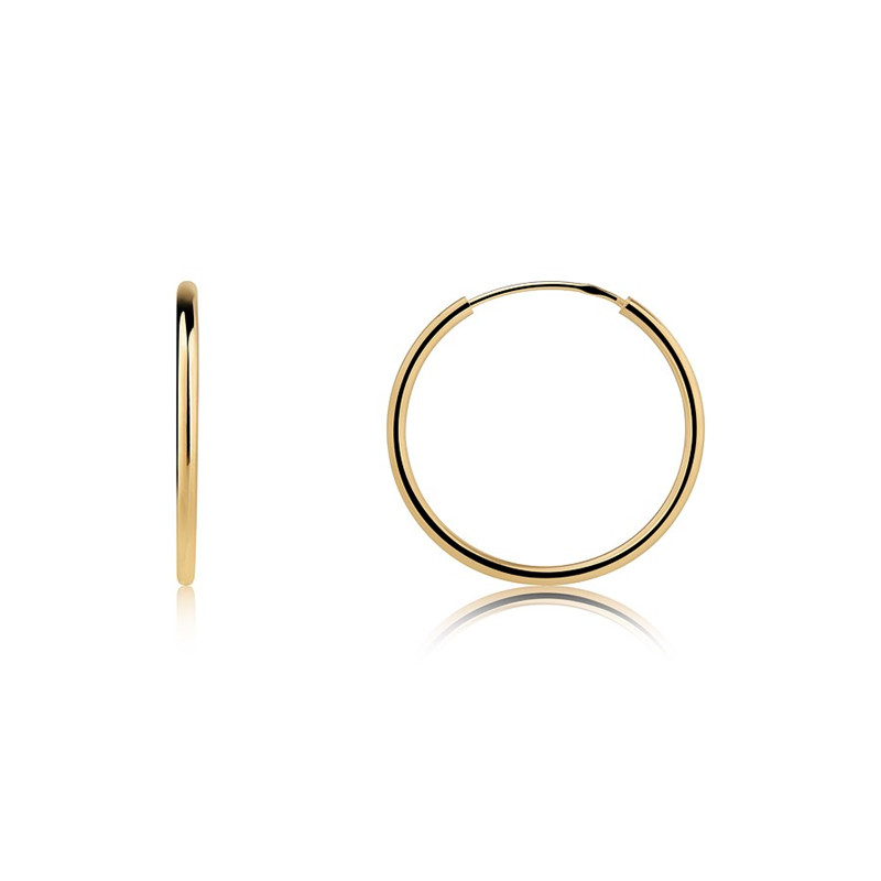 Luxembourg 925 silver jewelry wholesaler custom Rose Gold vermeil Medium Hoop Earrings
