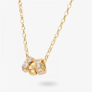 JINGYING: OEM-Schmuckherstellung Trilogy Choker-Halskette aus 925er Silber mit Zirkonia