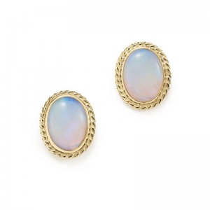 Make for same design of  Bezel Set Stud Earrings in 14K Yellow Gold Vermeil 925 silver by China jewelry factory