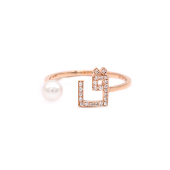 Faceți bijuterii pentru a vă proiecta marca de inel deschis CZ placat cu aur roz