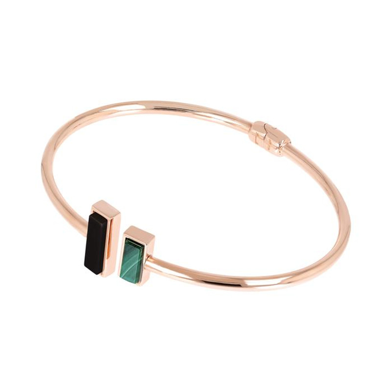 Stellen Sie für Ihren Großhändler ein ovales Armband aus Sterlingsilber mit Roségold-Vermeil her