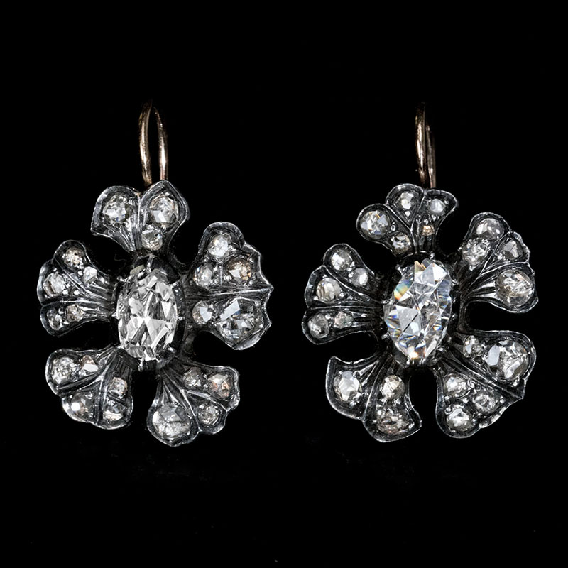 Make your russian antique diamond earrings silver new collection