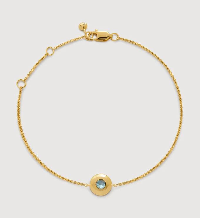 Make custom designs March Birthstone Chain Bracelet Manufacturer