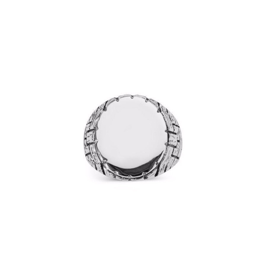 Anello con sigillo da uomo all'ingrosso in argento sterling Fornitore di gioielli OEM / ODM in argento personalizzato all'ingrosso Cina