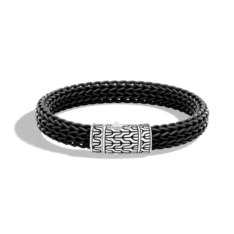 Wholesale Men’s Classic Chain Black Rubber Sterling OEM/ODM Jewelry Silver custom fashion jewelry wholesale