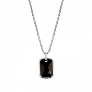 Men’s fashion Necklace in stainless steel CZ Pendant from Jingying Custom jewelry provider