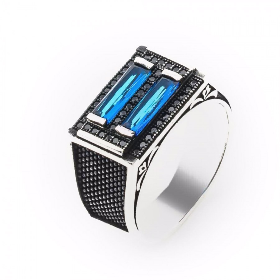 Fornecedor de joias gravadas com design de anel de prata masculino por atacado OEM / ODM personalizado