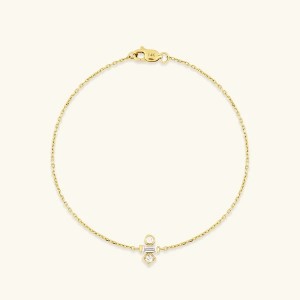 Custom OEM ODM Jewelry Factory of Mixed-Cut Birthstone Bracelet in Gold