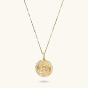 925 Silver Jewelry Manufacturer Custom Made OEM ODM Moissanite Ballerina Letter Necklace in Gold