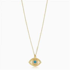 Custom wholesale Evil Eye Turquoise Pendant Necklace Jewelry Suppliers