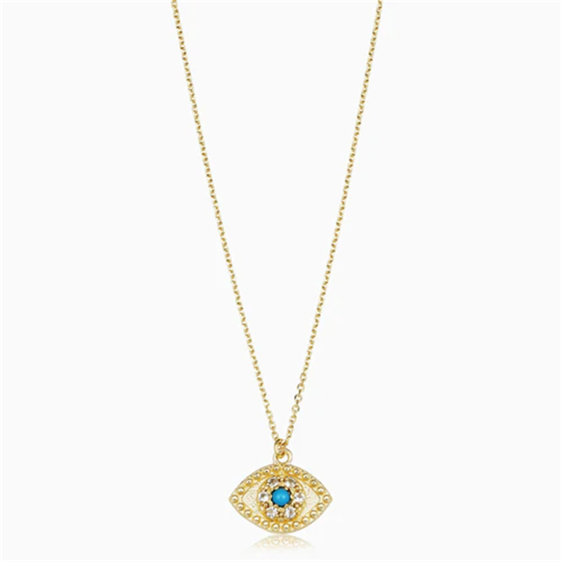 Custom wholesale Evil Eye Turquoise Pendant Necklace Jewelry Suppliers