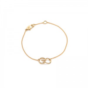 JINGYING : 18K SNAKE KNOT CZ Bracelet Custom Design Silver Jewelry  Factory