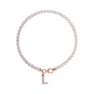 Pays-bas grossiste de bijoux personnalisés OEM ODM bracelet de tennis mon bronzallure avec lettre de charme