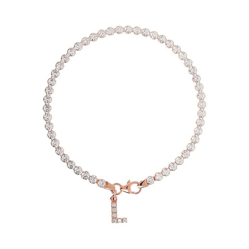 Atacadista de joias personalizadas da Holanda OEM ODM pulseira de tênis My Bronzallure com carta de charme