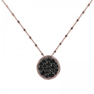 North America Jewerly manufacturer custom Necklace with Round Pavé Pendant wholesaler