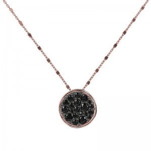 Fabricant de bijoux en amérique du nord, collier personnalisé avec pendentif rond pavé, grossiste