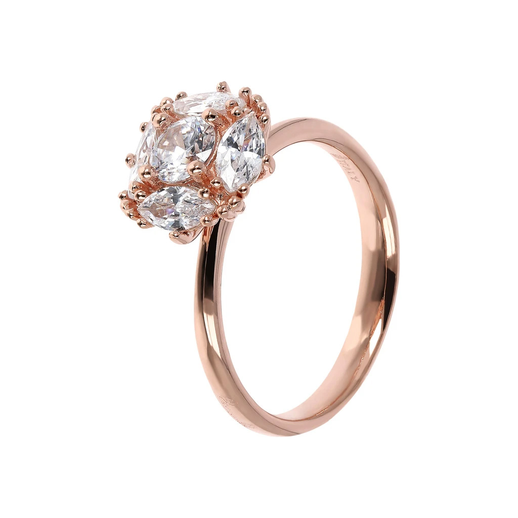 Wholesale Norway 18K rose gold over sterling silver ring cubic zirconia custom wholesale manufaturer OEM/ODM Jewelry