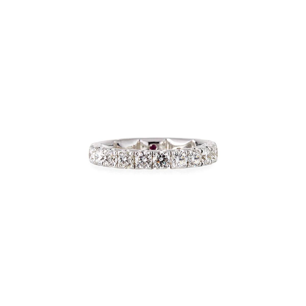 L'anello eternity in argento vermail in oro bianco con gioielli OEM 18k OEM / ODM all'ingrosso crea il tuo design