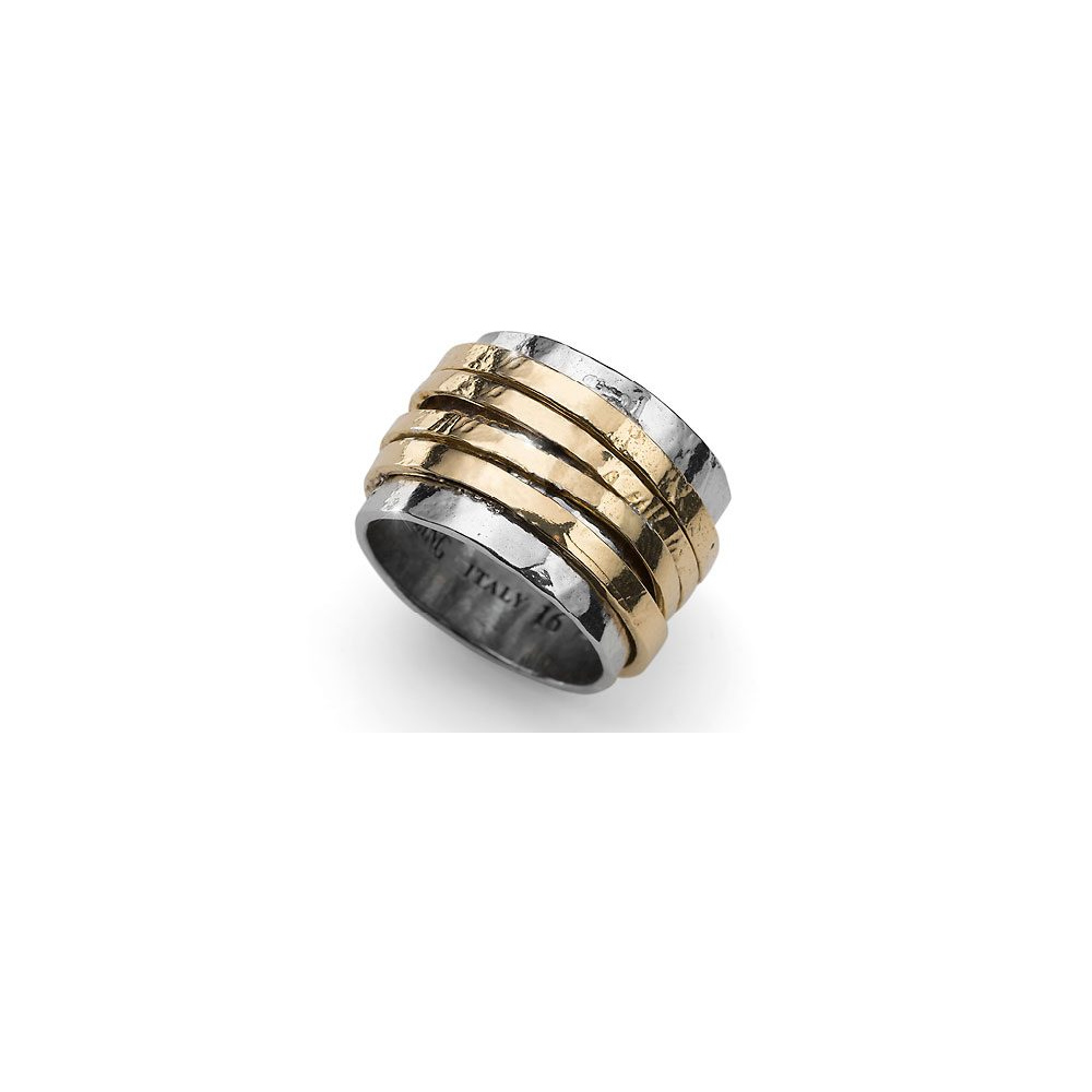Venta al por mayor de anillo circular OEM en joyería OEM/ODM plateada, diseño de oro 925, fábrica de joyería fina por encargo