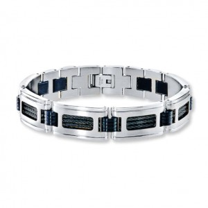 Bracelet à maillons OEM pour hommes, longueur en acier inoxydable noir, créez vos propres bijoux personnalisés