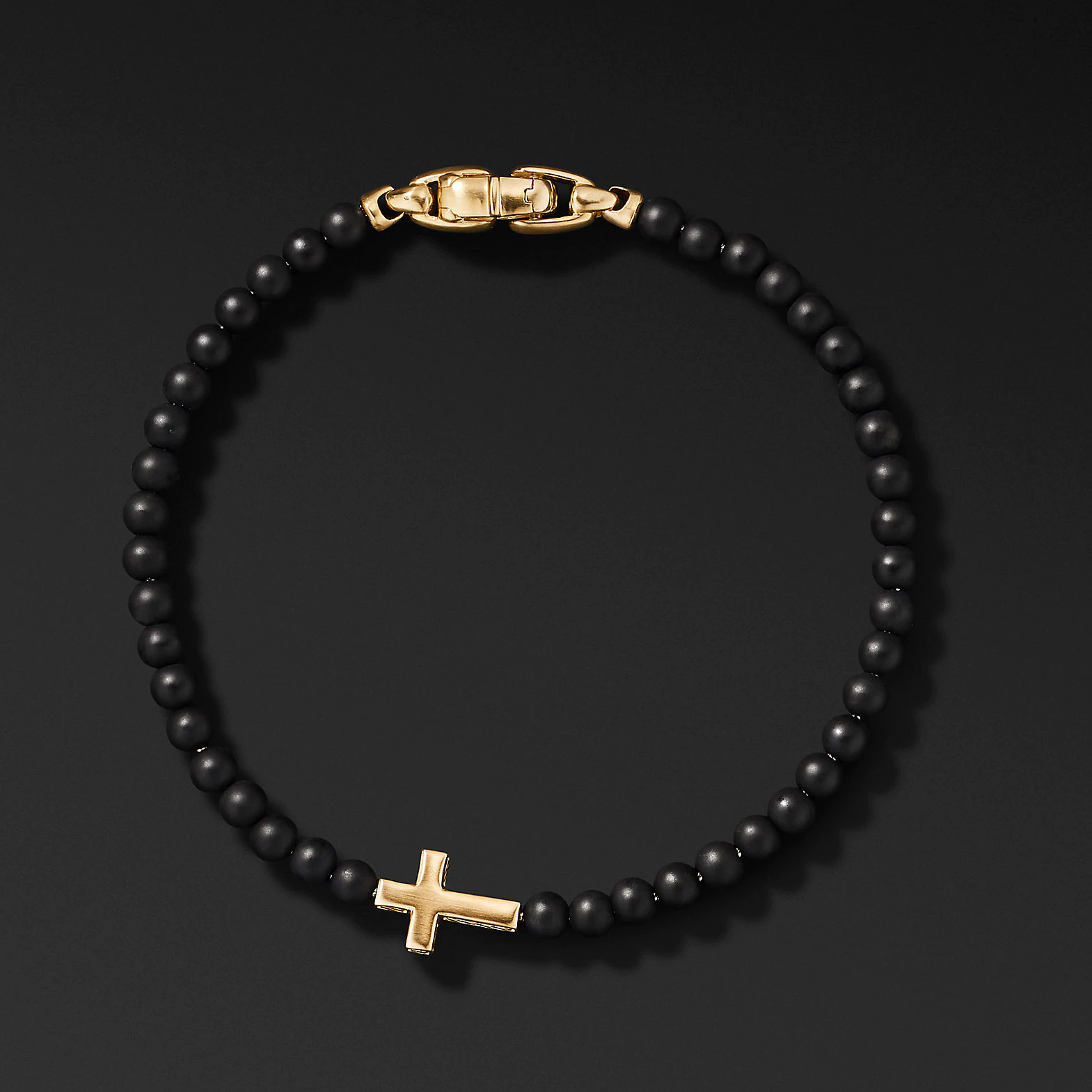 Bracelet en or jaune 18 carats OEM ODM, bijoux OEM/ODM avec onyx noir, conception personnalisée de votre usine de bijoux, vente en gros