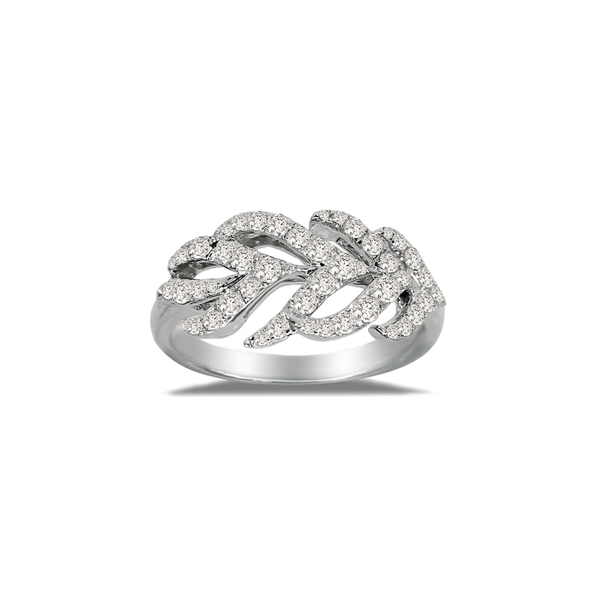 Großhandel OEM ODM 18 Karat Weißgold und Diamant-Federring oder Ring aus Sterlingsilber, Hersteller OEM/ODM-Schmuck