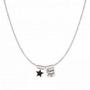 Or d'ODM d'OEM sur le collier de chaîne de Vermeil d'argent sterling avec l'écriture et le pendentif de symbole