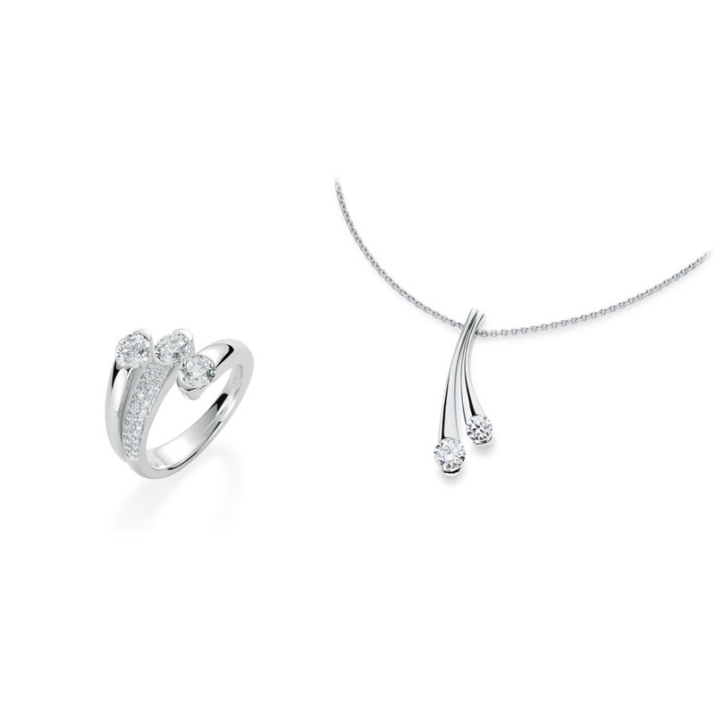 OEM ODM Rhodiovaný pozlacený prsten, náhrdelník výrobce stříbrných šperků