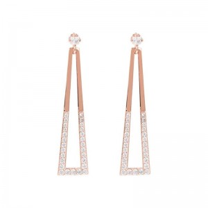 OEM ODM  made in Geometrical Dangle Earrings with Cubic Zirconia wholesaler