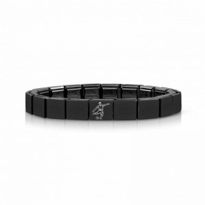 Pulseira masculina OEM ODM, pulseira de bola de pé em prata esterlina personalizada 18k ouro vermeil