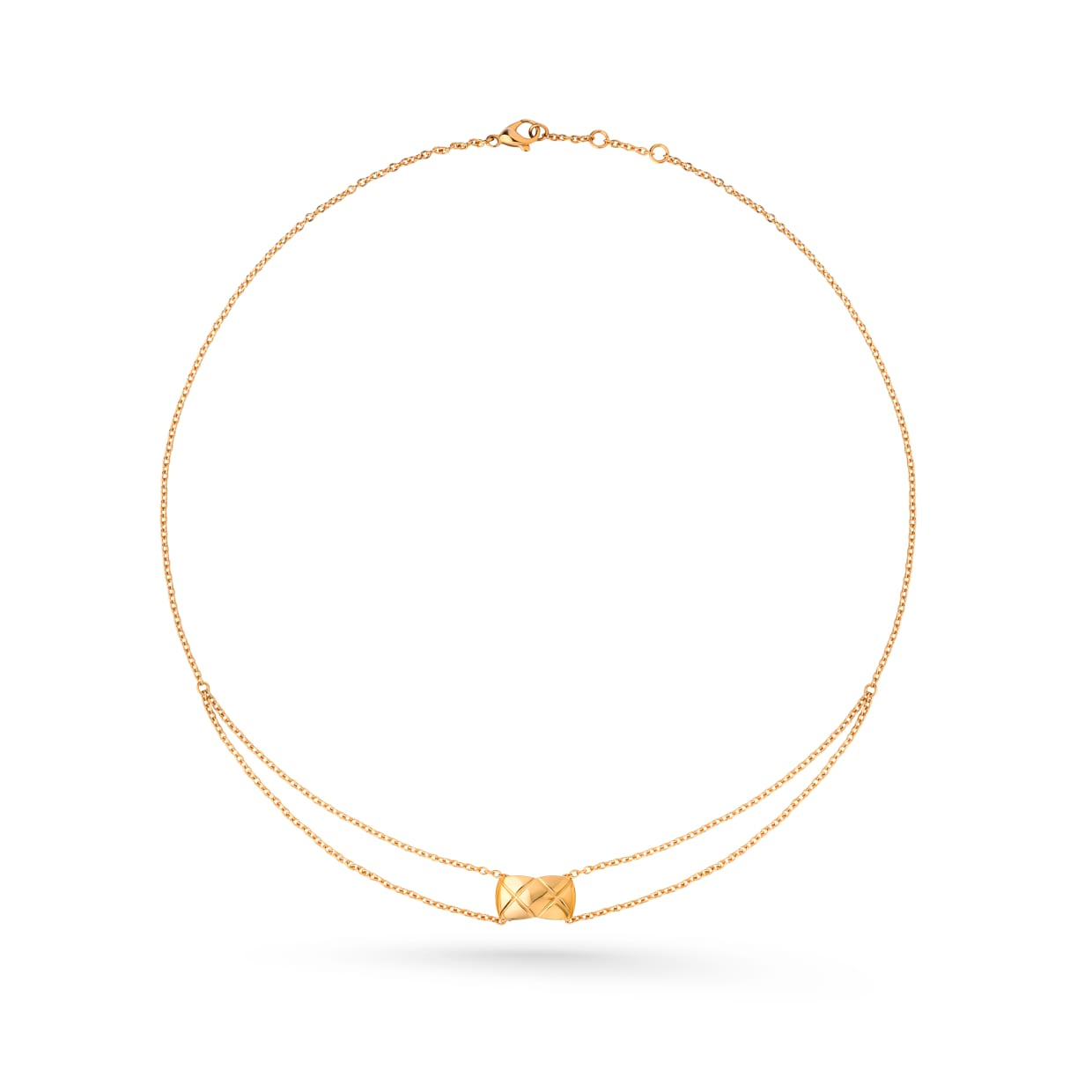 Atacado OEM acolchoado motivo, colar de ouro amarelo 18K design personalizado seu fabricante de joias OEM/ODM Jewelry