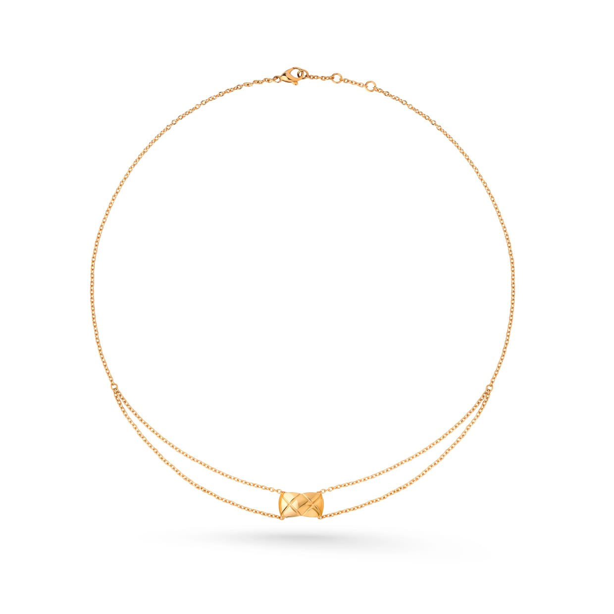 Grossist OEM Quiltat motiv, 18K gult guld halsband anpassad design din smycke tillverkare OEM/ODM Smycken