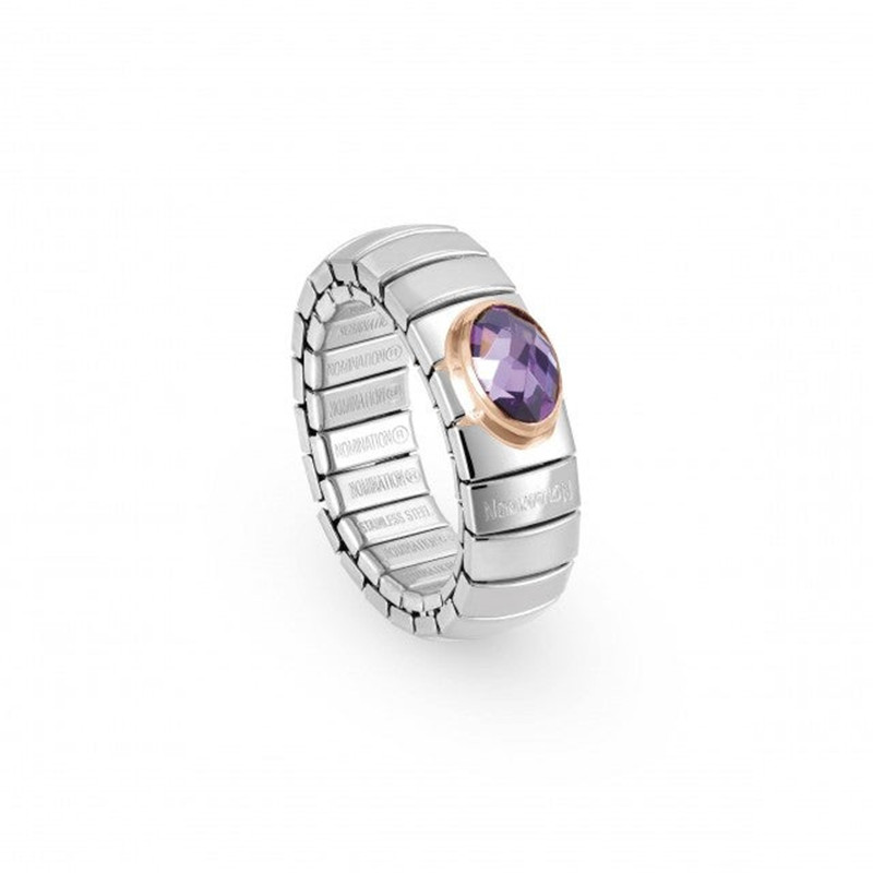 OEM Silwer Ring in vlekvrye staal rhodium plated en gekleurde CZ vir Brasilië pasgemaakte juweliersware kettingwinkel