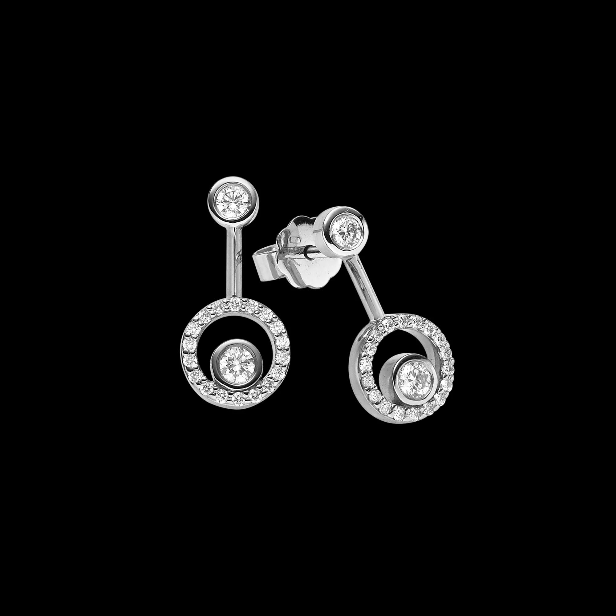 Wholesale OEM/ODM Jewelry OEM Sterling Silver Rhodium Plated CZ earrings customized jewelry supplier wholesale