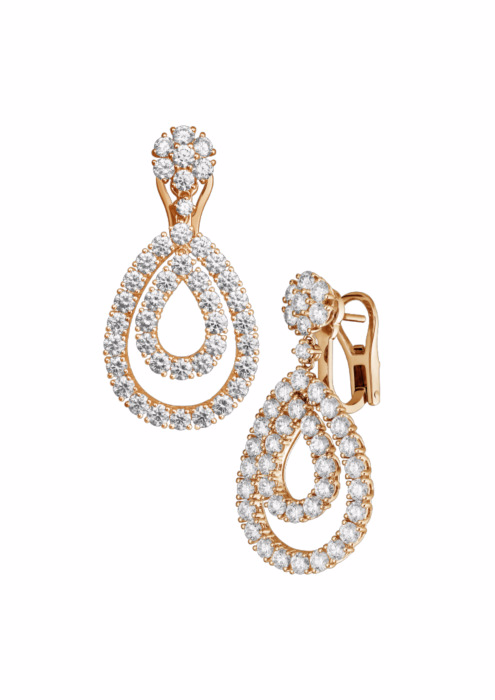 Wholesale OEM Swarovski Zirconia Earrings Rose Gold Jewelry Manufacturers