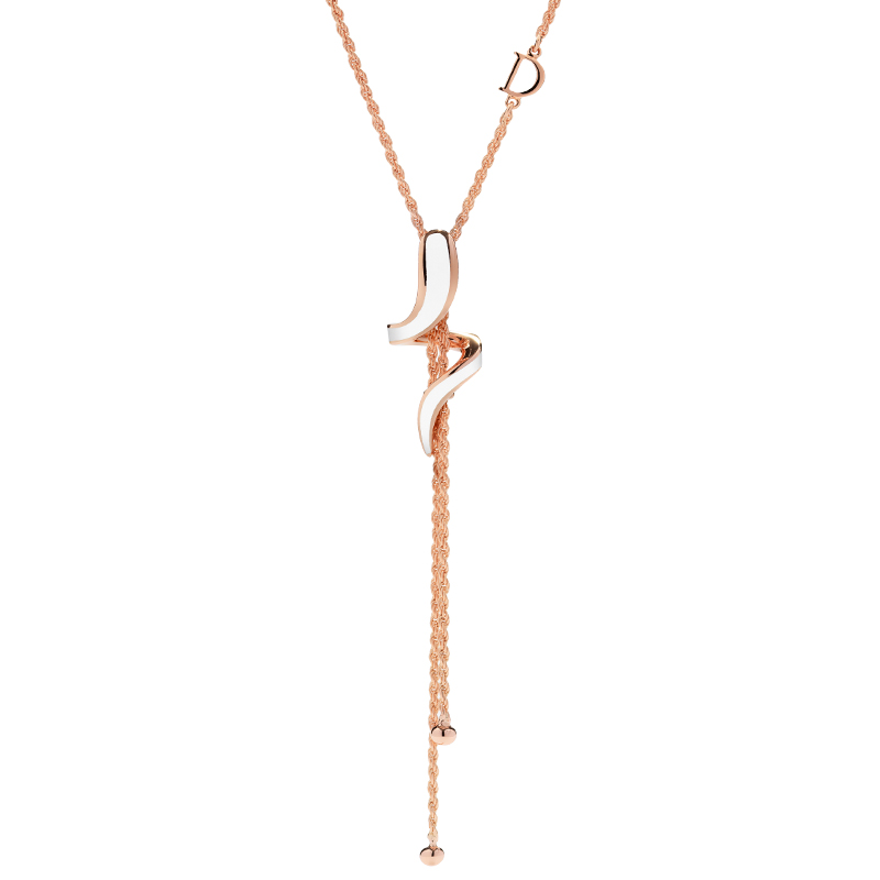 Hurtownia OEM Biała ceramika, pozłacana różowym złotem Naszyjnik z biżuterią OEM/ODM Zaprojektuj biżuterię w swoim kształcie