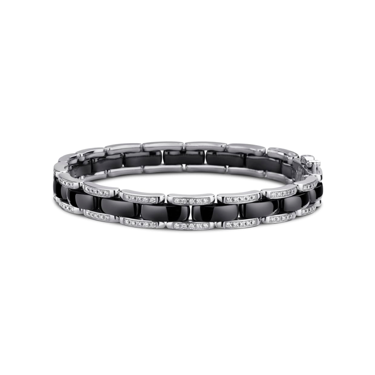 Wholesale OEM bracelet OEM/ODM Jewelry in 18K white gold, diamonds, black ceramic real silver supplier