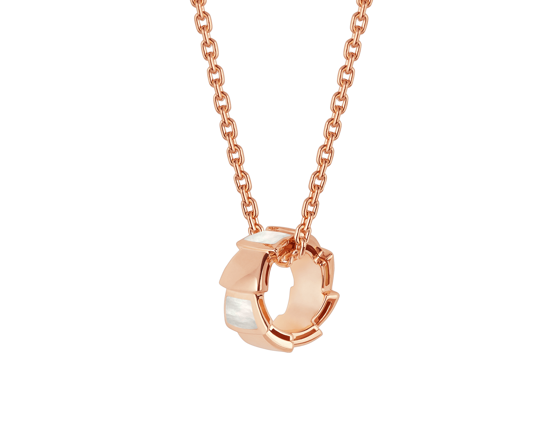 Wholesale OEM design jewelry 18 kt rose gold necklace with OEM/ODM Jewelry pendant set with mother-of-pearl elements