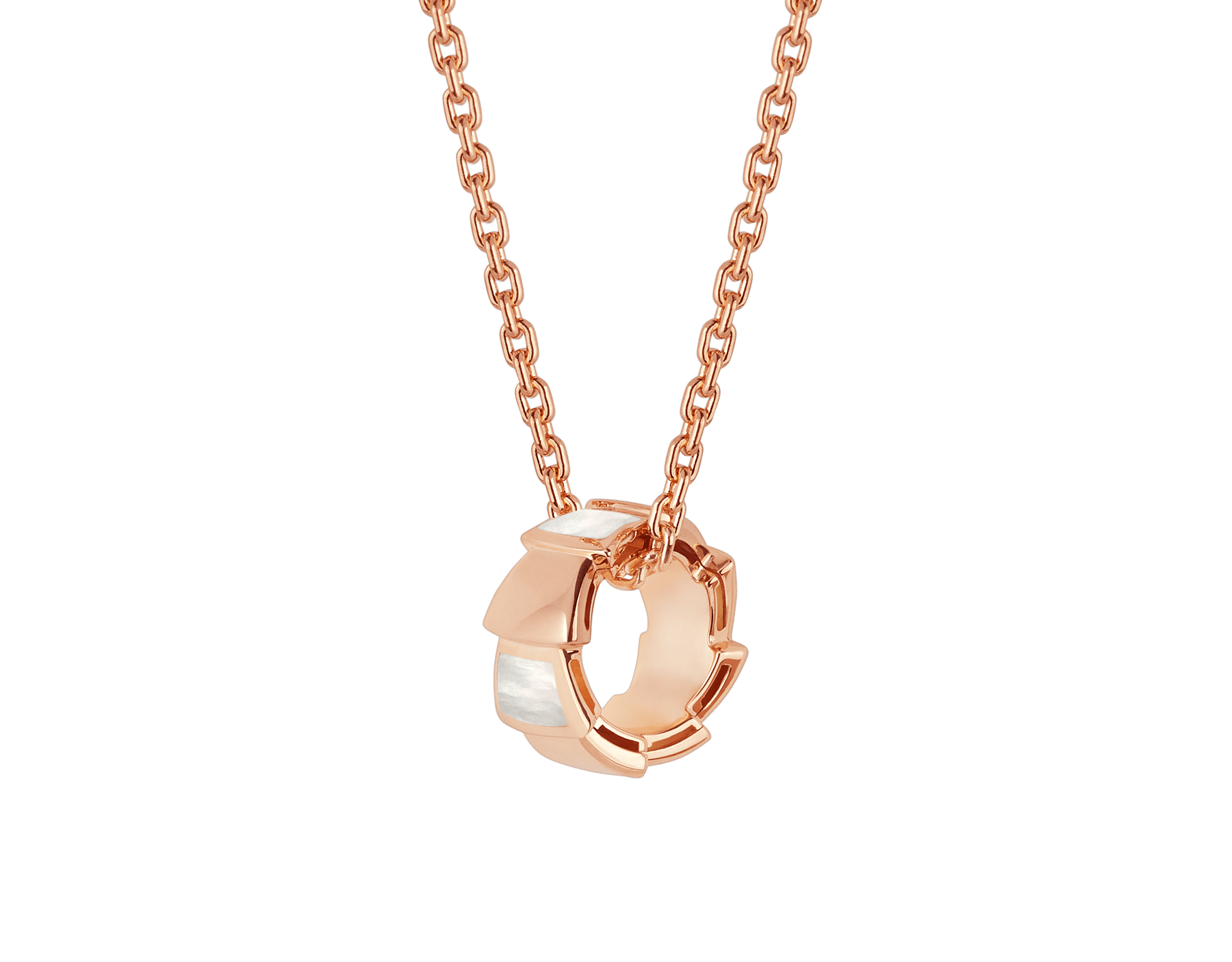 Collier en or rose 18 carats, bijoux de conception OEM, avec pendentif de bijoux OEM/ODM, serti d'éléments en nacre, vente en gros