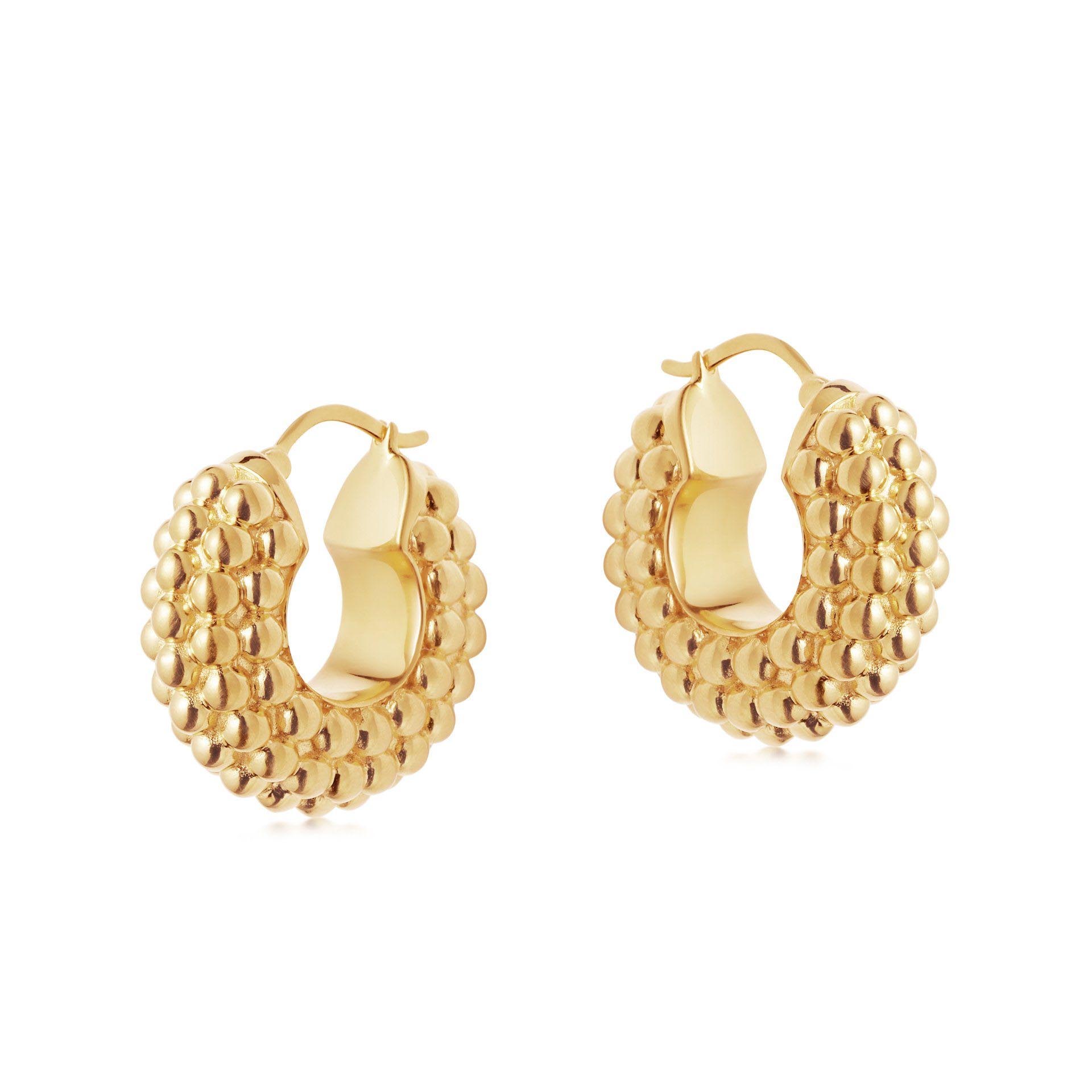 Engros OEM øreringe OEM/ODM smykkebøjler i 18 karat forgyldt på messing fremstiller smykker i specialform
