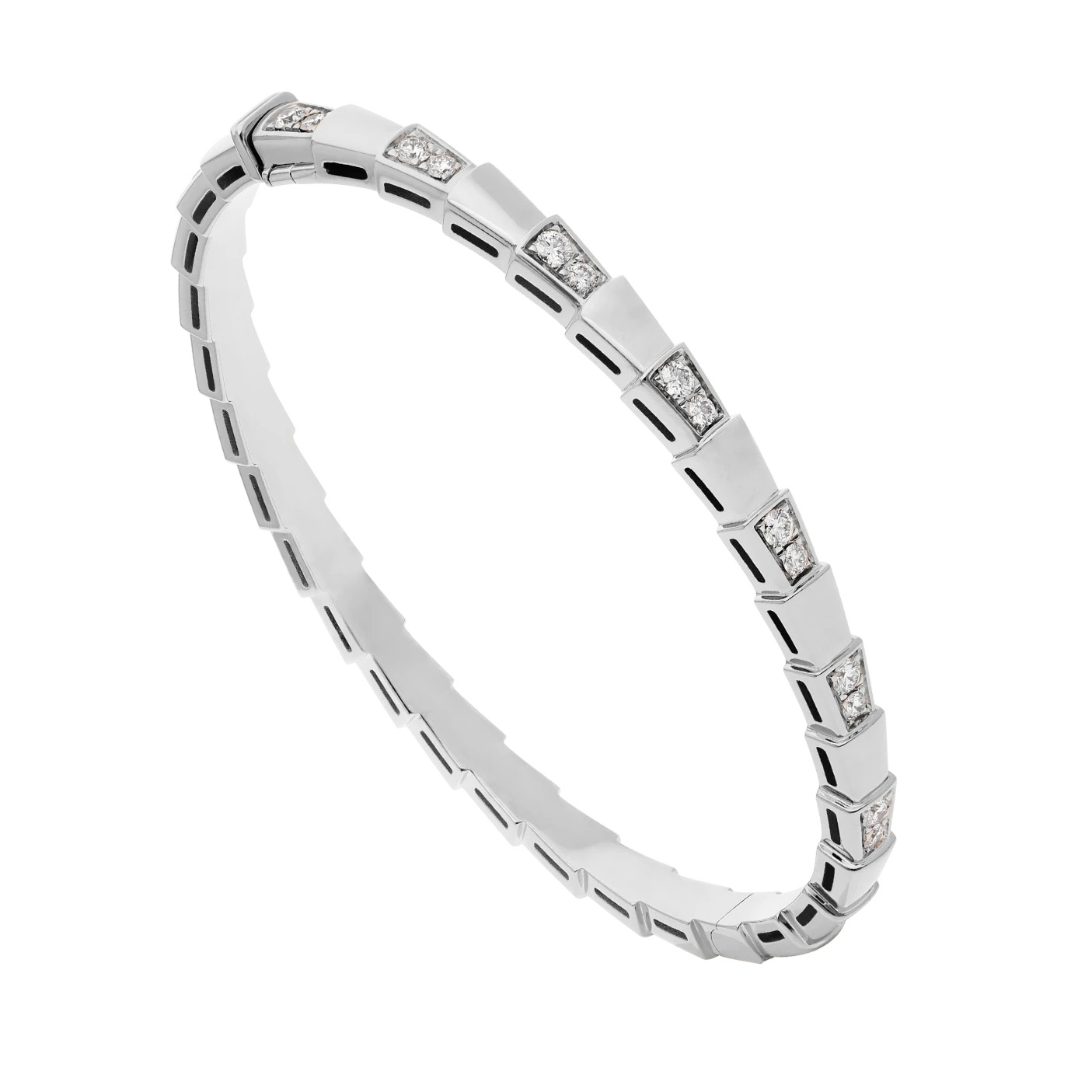 Vente en gros OEM fait conception 18K blanc OEM / ODM bijoux bracelet en or serti de diamants demi-pavés fabricants de bijoux personnalisés Chine