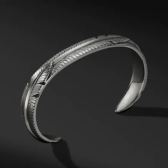 Il braccialetto d'argento del polsino da uomo OEM all'ingrosso realizza gioielli OEM / ODM progettati su misura