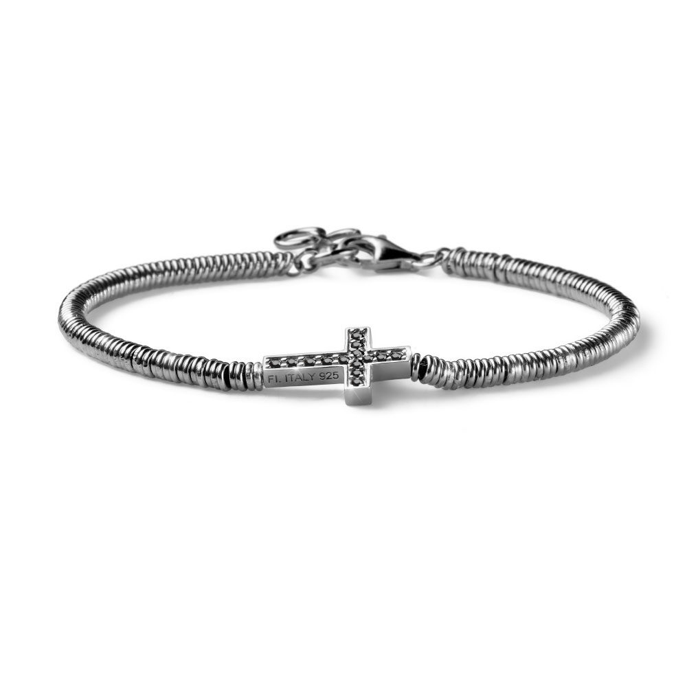 Bracelet de bijoux pour hommes OEM, croix en argent, fabrication de bijoux sur mesure, OEM/ODM, vente en gros