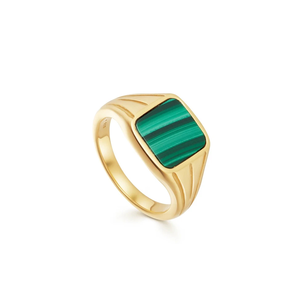 Wholesale OEM mens ring 18ct Gold OEM/ODM Jewelry Vermeil on Sterling Silver with  natural gemstone