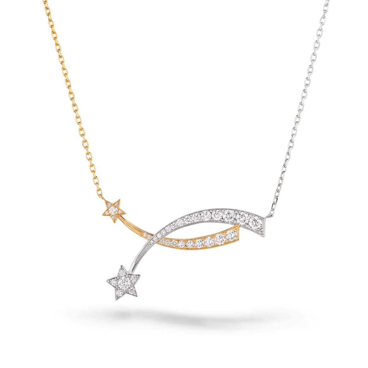 El collar al por mayor del OEM en la joyería de OEM/ODM del oro blanco y amarillo 18K, los diamantes diseña su joyería