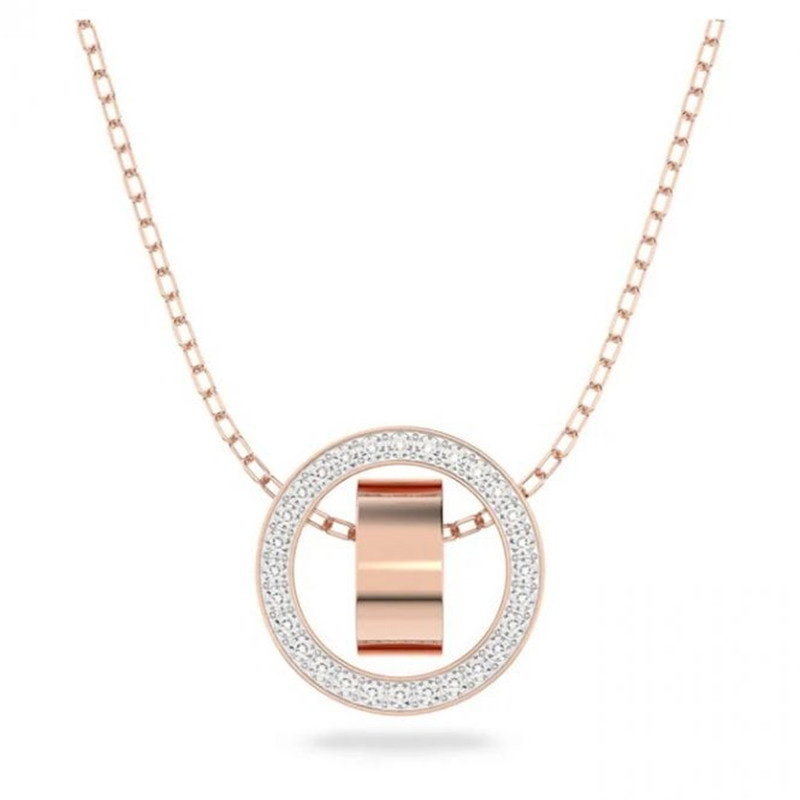 Collana OEM in oro rosa vermeil con pietra CZ secondo il tuo design unico