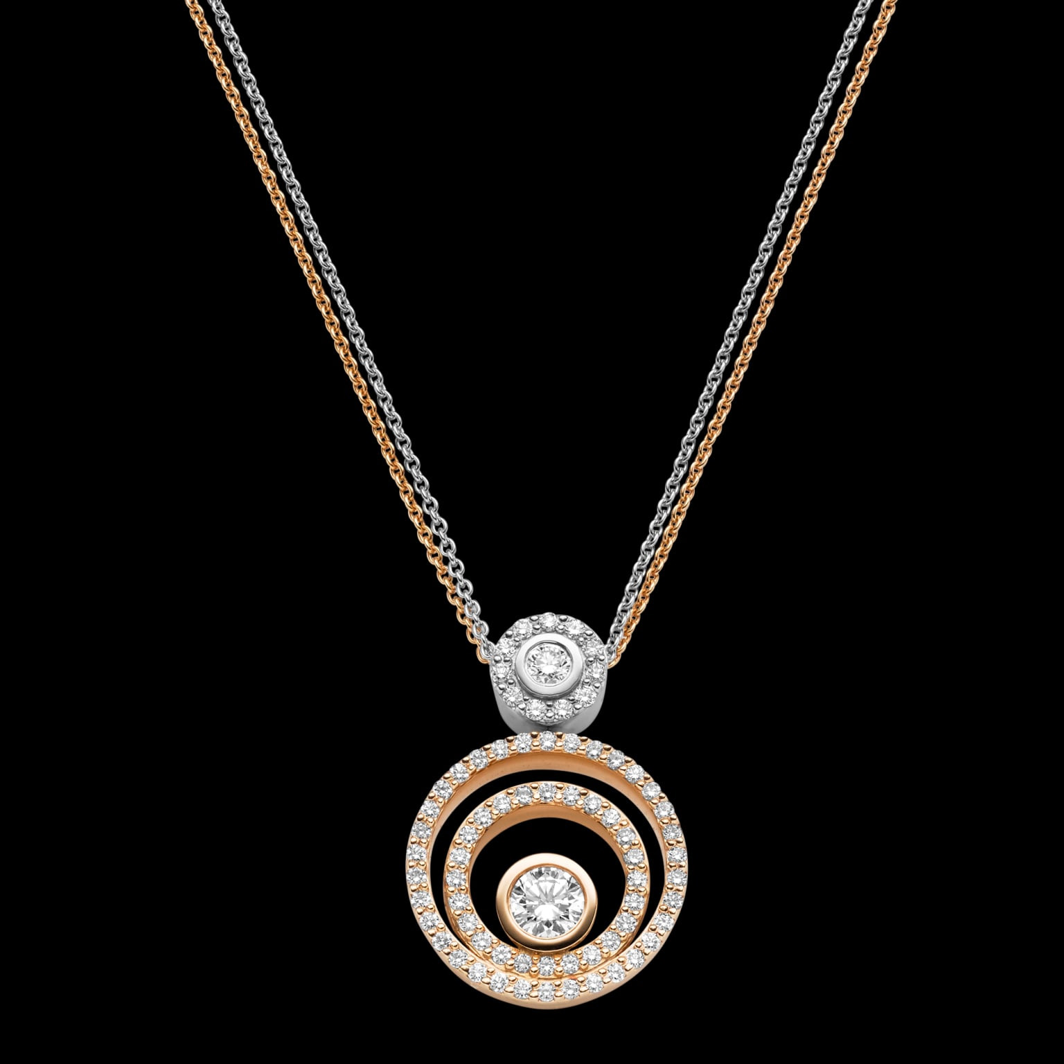 Grosir liontin berlapis emas mawar OEM untuk produsen perhiasan OEM/ODM Perhiasan Perak Kubik Zirkonia