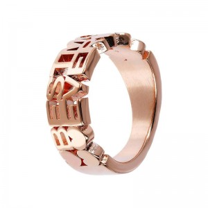 Offer Jewellery Designs Service for custom made ring in 18k rose gold vermeil wholesaler