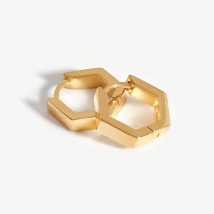 Kundenspezifische Ohrringe aus Sterlingsilber im Online-Juweliergeschäft mit 18-karätigem Gold